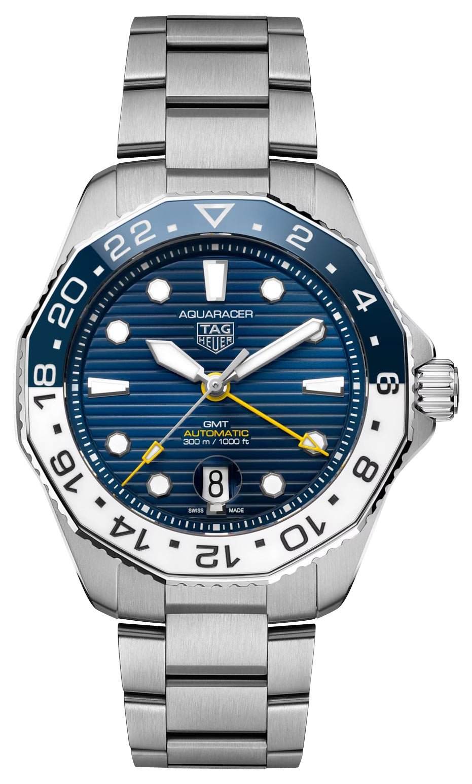 TAG Heuer Aquaracer Professional 300 GMT Automatic Stainless Steel Blue Dial Date Divers Mens Watch WBP2010.BA0632 - WAB - Shipping Dept.