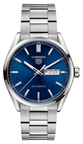 TAG Heuer Carrera Automatic Stainless Steel Blue Dial Day/Date Mens Watch WBN2012.BA0640 - WAB - Shipping Dept.