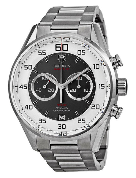 TAG Heuer Carrera Flyback Chronograph Automatic Gray & White Dial Date Stainless Steel Mens Watch CAR2B11.BA0799 - WAB - Shipping Dept.