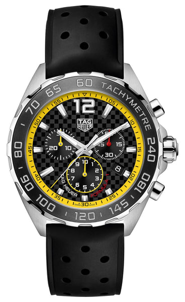 TAG Heuer Formula 1 Chronograph Stainless Steel Black Dial Black Rubber Strap Date Divers Quartz Mens Watch CAZ101AC.FT8024 - WAB - Shipping Dept.