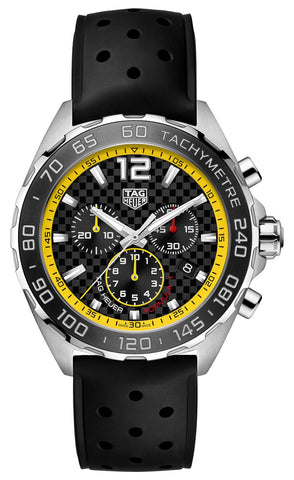 TAG Heuer Formula 1 Chronograph Stainless Steel Black Dial Black Rubber Strap Date Divers Quartz Mens Watch CAZ101AC.FT8024 - WAB - Shipping Dept.