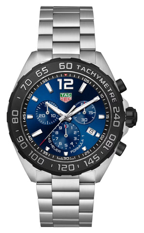 TAG Heuer Formula 1 Chronograph Stainless Steel Blue Dial Date Divers Quartz Mens Watch CAZ101AV.BA0842 - Watches & Beyond