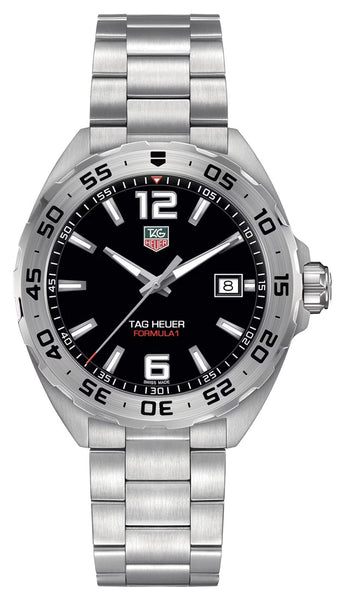 TAG Heuer Formula 1 Stainless Steel Black Dial Date Divers Quartz Mens Watch WAZ1112.BA0875 - WAB - Shipping Dept.