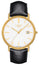 Tissot T - Gold Goldrun 18K Yellow Gold White Dial Black Leather Strap Date Quartz Mens Watch T9224101601100 - WAB - Shipping Dept.