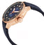 Tissot T - Sport Seastar 1000 Automatic Powermatic 80 Rose Gold PVD Blue Dial Blue Textile Strap Date Mens Watch T120.407.37.041.00 - WAB - Shipping Dept.