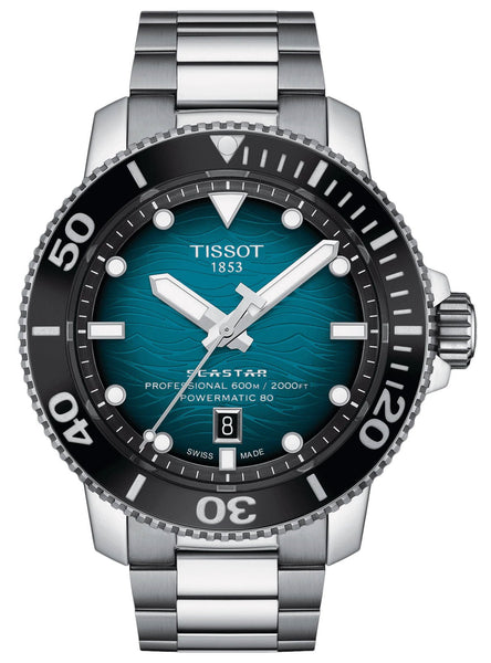 Tissot T - Sport Seastar 2000 Professional Powermatic 80 Automatic Stainless Steel Blue Dial Date Divers Mens Watch T120.607.11.041.00 - WAB - Shipping Dept.