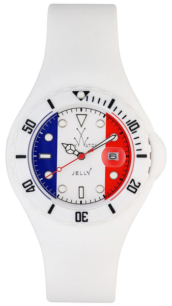 ToyWatch Jelly Flag France Only Time Unisex Plasteramic & White Rubber Watch JYF02FR - WAB - Shipping Dept.