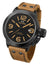 TW Steel Canteen Black PVD Black Dial Brown Leather Strap Date Quartz Mens Watch CS42 - WAB - Shipping Dept.