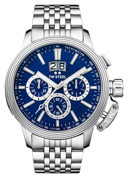 TW Steel CEO Adesso Chronograph Stainless Steel Blue Dial Date Quartz Mens Watch CE7022 - WAB - Shipping Dept.