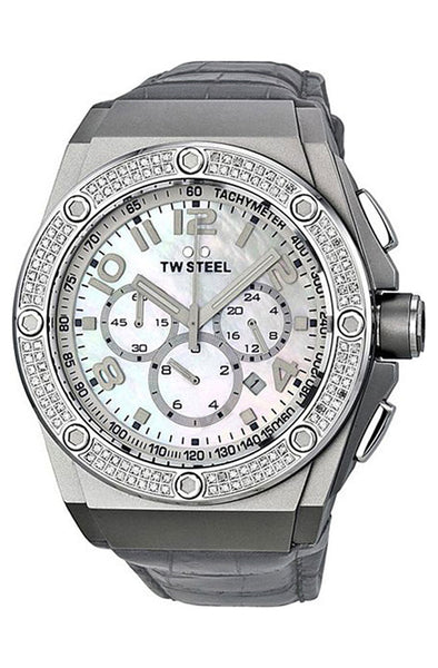 TW Steel CEO Chronograph Date Stainless Steel CE4005 Diamond Bezel Mother of Pearl Mens Watch Quartz - WAB - Shipping Dept.