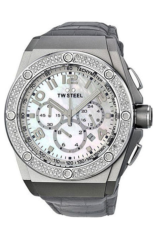 TW Steel CEO Chronograph Date Stainless Steel CE4005 Diamond Bezel Mother of Pearl Mens Watch Quartz - WAB - Shipping Dept.