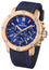 TW Steel Grandeur Tech Chronograph Rose Gold PVD Blue Dial Blue Silicon Strap Date Quartz Mens Watch TS3 - WAB - Shipping Dept.