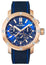 TW Steel Grandeur Tech Chronograph Rose Gold PVD Blue Dial Blue Silicon Strap Date Quartz Mens Watch TS3 - WAB - Shipping Dept.