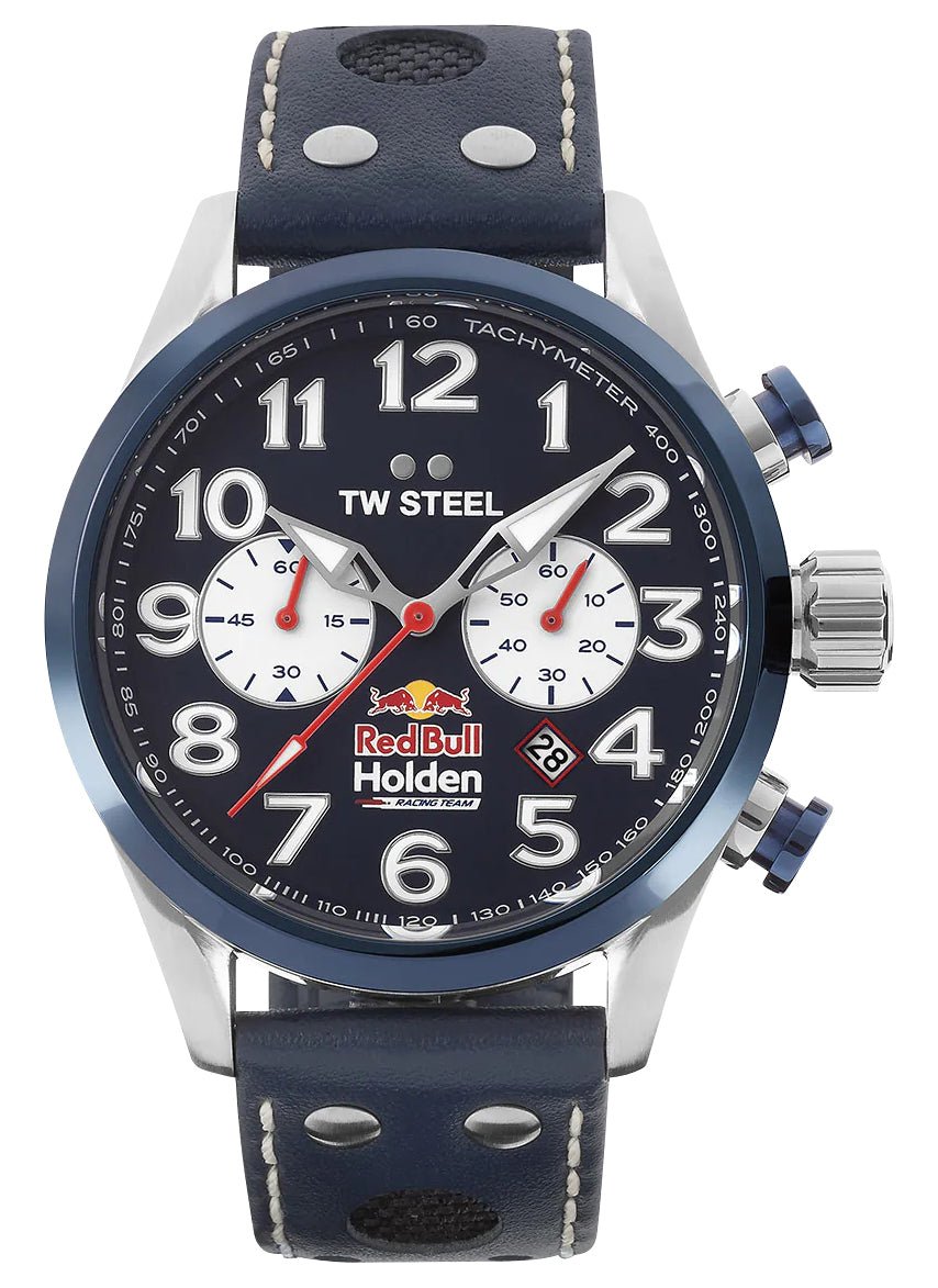 TW Steel Red Bull Holden Special Edition Chronograph Stainless Steel Blue Dial Blue Leather Strap Date Quartz Mens Watch TW980 - WAB - Shipping Dept.