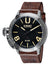 U - Boat Classico U - 47 AS1 Automatic Stainless Steel Black Dial Brown Leather Strap Date Mens Watch 8105 - Watches & Beyond