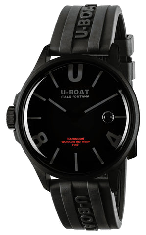 U - Boat Darkmoon Black PVD Black Dial Black Rubber Strap Quartz Mens Watch 9544 - WAB - Shipping Dept.