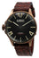 U - Boat Darkmoon Bronze Ion - Plated Steel Black Dial Brown Leather Strap Quartz Mens Watch 8467 - WAB - Shipping Dept.