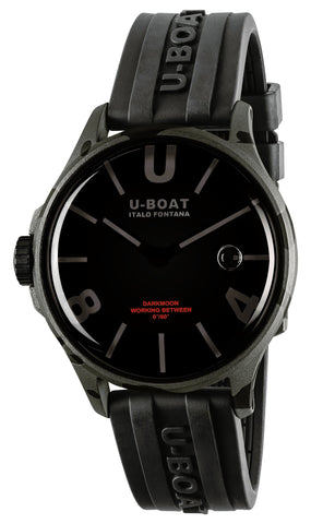 U - Boat Darkmoon Camouflage Black PVD Black Dial Black Rubber Strap Quartz Mens Watch 9552 - WAB - Shipping Dept.