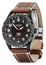 Victorinox Swiss Army Airboss Mechanical Automatic Black Stainless Steel Black Dial Brown Leather Strap Date Mens Watch 241886 - WAB - Shipping Dept.