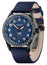 Victorinox Swiss Army Airboss Mechanical Automatic Black Stainless Steel Blue Dial Blue Fabric Strap Date Mens Watch 241998 - WAB - Shipping Dept.