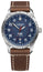 Victorinox Swiss Army Airboss Mechanical Automatic Stainless Steel Blue Dial Brown Leather Strap Date Mens Watch 241887 - WAB - Shipping Dept.