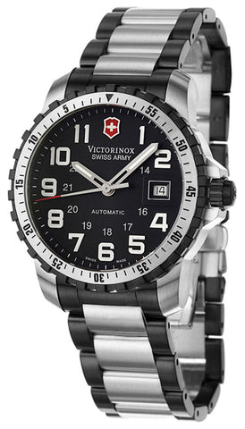 Victorinox Swiss Army Alpnach Automatic Black PVD & Stainless Steel Mens Watch Date 241197 - WAB - Shipping Dept.