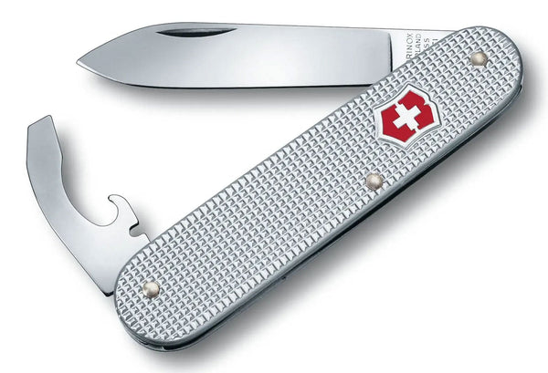 Victorinox Swiss Army Bantam Alox Silver Lightweight Medium Pocket Knife with 5 Functions 0.2300.26 - WAB - Shipping Dept.