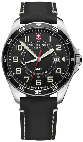 Victorinox Swiss Army FieldForce GMT Dual Time Zone Stainless Steel Mens Strap Watch Calendar 241895 - WAB - Shipping Dept.