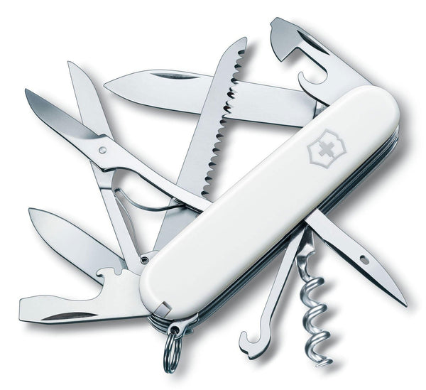 Victorinox Swiss Army Huntsman White Medium Pocket Knife with 15 Functions 1.3713.7 - WAB - Shipping Dept.