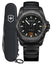 Victorinox Swiss Army I.N.O.X. Automatic Black Carbon Black Dial Black Rubber Strap Date Divers Mens Watch 242023.1 - Watches & Beyond