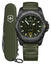 Victorinox Swiss Army I.N.O.X. Automatic Black Carbon Green Dial Green Rubber Strap Date Divers Mens Watch 242021.1 - Watches & Beyond