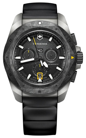 Victorinox Swiss Army I.N.O.X. Chronograph Titanium Black Dial Black Rubber Strap Day/Date Divers Quartz Mens Watch 242011 - WAB - Shipping Dept.