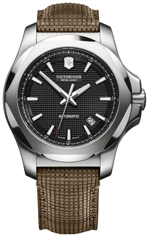 Victorinox Swiss Army I.N.O.X. Mechanical Stainless Steel Mens Strap Watch Black Dial Date 241836 - WAB - Shipping Dept.