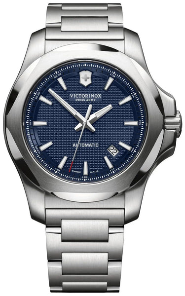 Victorinox Swiss Army INOX Mechanical Stainless Steel Mens Watch Blue Dial Calendar 241835 - WAB - Shipping Dept.