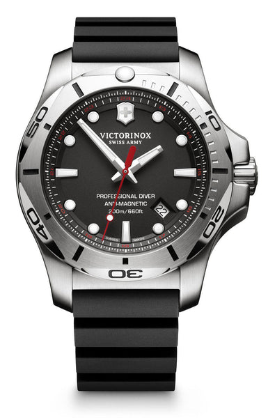 Victorinox Swiss Army INOX Professional Diver Steel Mens Watch Calendar Rubber Strap 241733 - WAB - Shipping Dept.