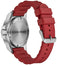 Victorinox Swiss Army INOX Stainless Steel Mens Watch Calendar Red Rubber Strap 241719.1 - WAB - Shipping Dept.