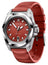 Victorinox Swiss Army I.N.O.X. Stainless Steel Red Dial Red Rubber Strap Date Divers Quartz Mens Watch 242029 - Watches & Beyond