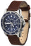 Victorinox Swiss Army Maverick Chronograph Stainless Steel Brown Leather Blue Dial Date Mens Watch 241865 - WAB - Shipping Dept.