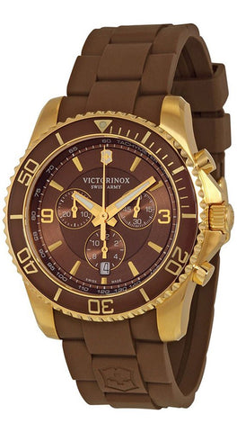 Victorinox Swiss Army Maverick Steel 241692 Mens Watch Chronograph Brown Dial Date - WAB - Shipping Dept.