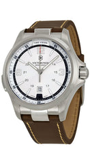 かんページ Victorinox Swiss Army Night Vision Steel Brown Leather 241570 Mens Wat