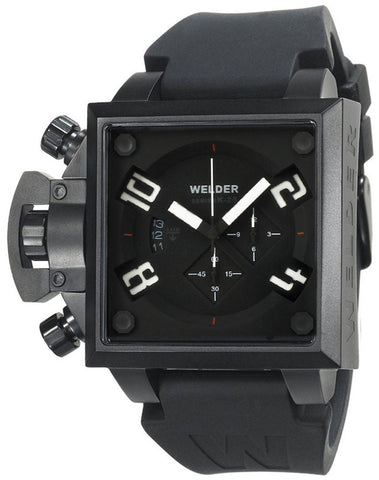 Welder by U - Boat K25 Chronograph Black Ion - Plated Mens Sport Watch Rubber & Leather Strap K25 - 4302 - WAB - Shipping Dept.