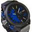 Welder by U-boat K35 Oversize Chronograph Black/Blue Dial Date Black PVD Steel Black Rubber Strap Mens Watch K35-2503 - Watches & Beyond