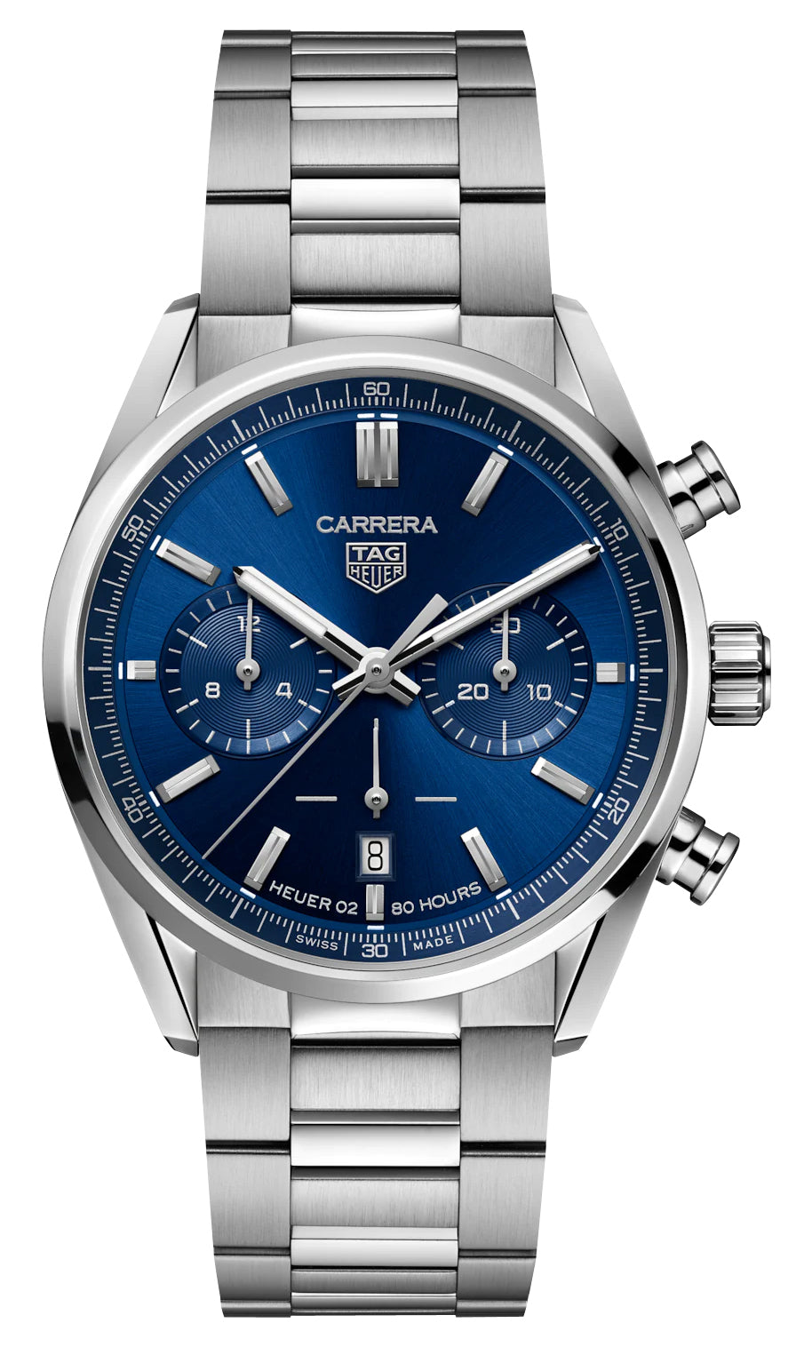 TAG Heuer Carrera Automatic Chronograph Stainless Steel Blue Dial Date Mens Watch CBN2011.BA0642