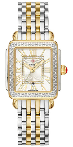 update alt-text with template Watches - Womens-Michele-MWW06G000002-25 - 30 mm, 30 - 35 mm, date, Deco, diamonds / gems, Michele, new arrivals, rectangle, rpSKU_MWW06G000036, rpSKU_MWW06P000108, rpSKU_MWW06T000163, rpSKU_MWW06V000042, rpSKU_MWW21B000138, silver-tone, stainless steel band, stainless steel case, swiss quartz, two-tone band, two-tone case, watches, womens, womenswatches-Watches & Beyond