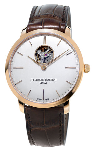 update alt-text with template Watches - Mens-Frederique Constant-FC-312V4S4-35 - 40 mm, 40 - 45 mm, Frederique Constant, leather, mens, menswatches, open heart, rose gold plated, round, silver-tone, Slimline, watches-Watches & Beyond