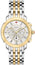 Watches - Womens-Michele-MWW30A000022-12-hour display, 35 - 40 mm, chronograph, date, diamonds / gems, Michele, mother-of-pearl, new arrivals, round, seconds sub-dial, stainless steel band, stainless steel case, swiss quartz, two-tone band, two-tone case, watches, white, womens, womenswatches-Watches & Beyond