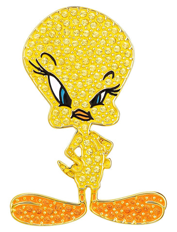 update alt-text with template Jewelry - Brooch-Swarovski-5487641-gold-tone, Looney Tunes, pin, pins, stainless steel, Swarovski Jewelry, unisex, yellow-Watches & Beyond