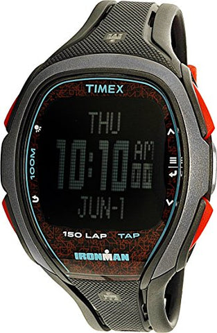 Watches - Mens-Timex-TW5M08100-45 - 50 mm, alarm, date, day, digital, Ironman, LCD, mens, menswatches, month, quartz, silicone band, Timex, watches-Watches & Beyond