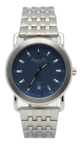 update alt-text with template Watches - Mens-Kenneth Cole-10008114-blue, date, Kenneth Cole, mens, menswatches, quartz, round, stainless steel band, stainless steel case, watches-Watches & Beyond