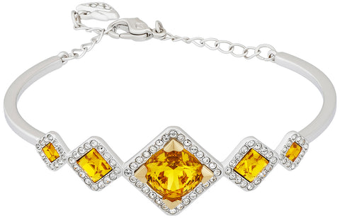 Jewelry - Bracelets-Swarovski-5133374-bracelet, bracelets, clear, crystals, Mother's Day, silver-tone, stainless steel, Swarovski crystals, Swarovski Jewelry, womens, yellow-Watches & Beyond